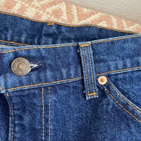 Levi's ORANGE TAB 517 Vintage Jeans Denim Cutoff Mom Shorts High Waist Size 38 - Picture 16 of 16